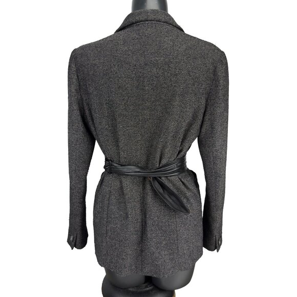 BDG Herringbone Double-Breasted Blazer Jacket Gray Black Women’s M - Picture 4 of 9